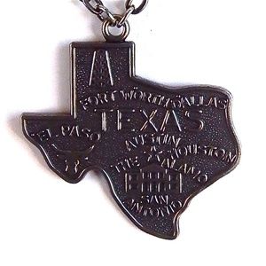 GASOLINE GLAMOUR SILVER TONE TEXAS PENDANT